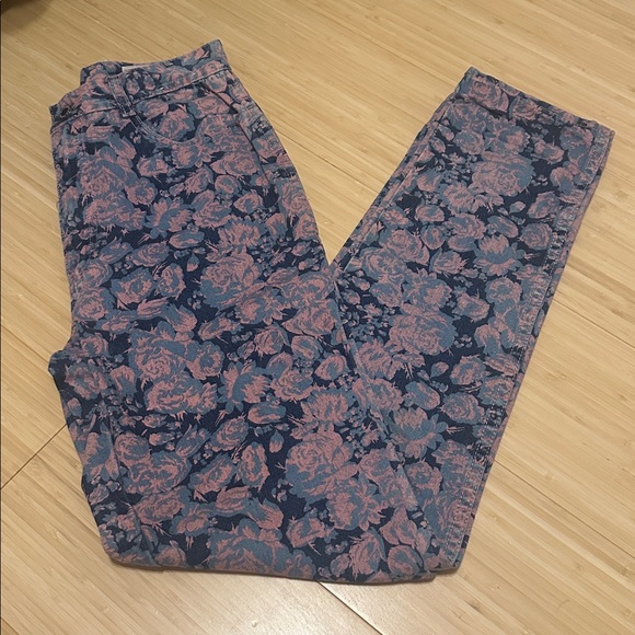 Vintage Y2K Floral Patterned high rise jeans - Picture 1 of 6